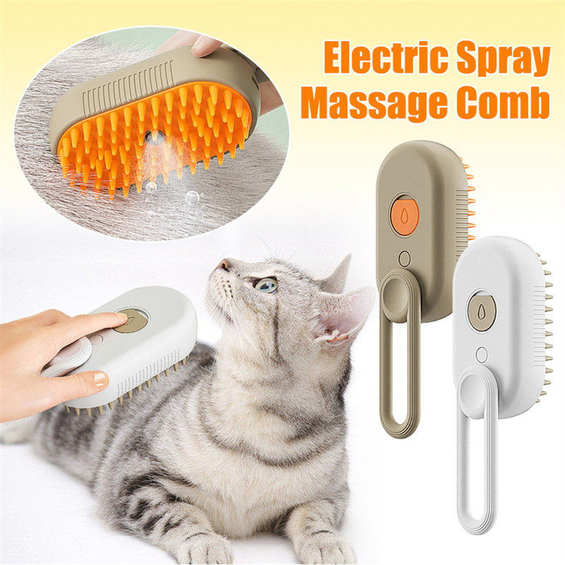 3-in-1 Steamy Pet Brush - Gentle Grooming & Massage
