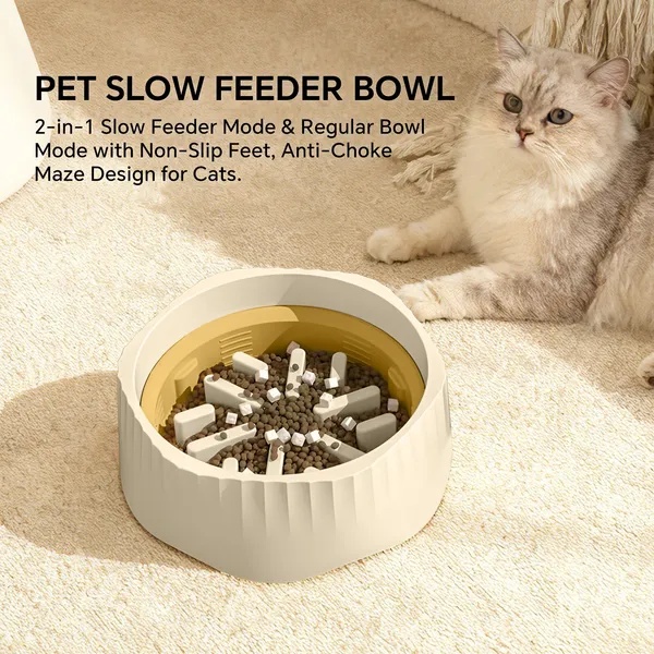 Slow Feeder Bowl – Adaptive 2-in-1 Smart Digestive Care